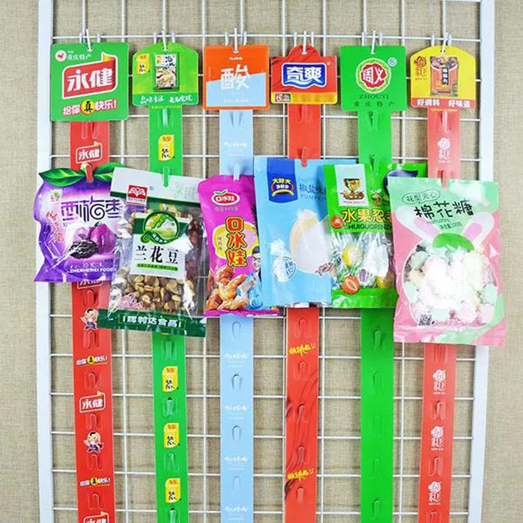 Hang Snack Display Supermarket Shelf Hanger Plastic Hanging Strips Store Retail