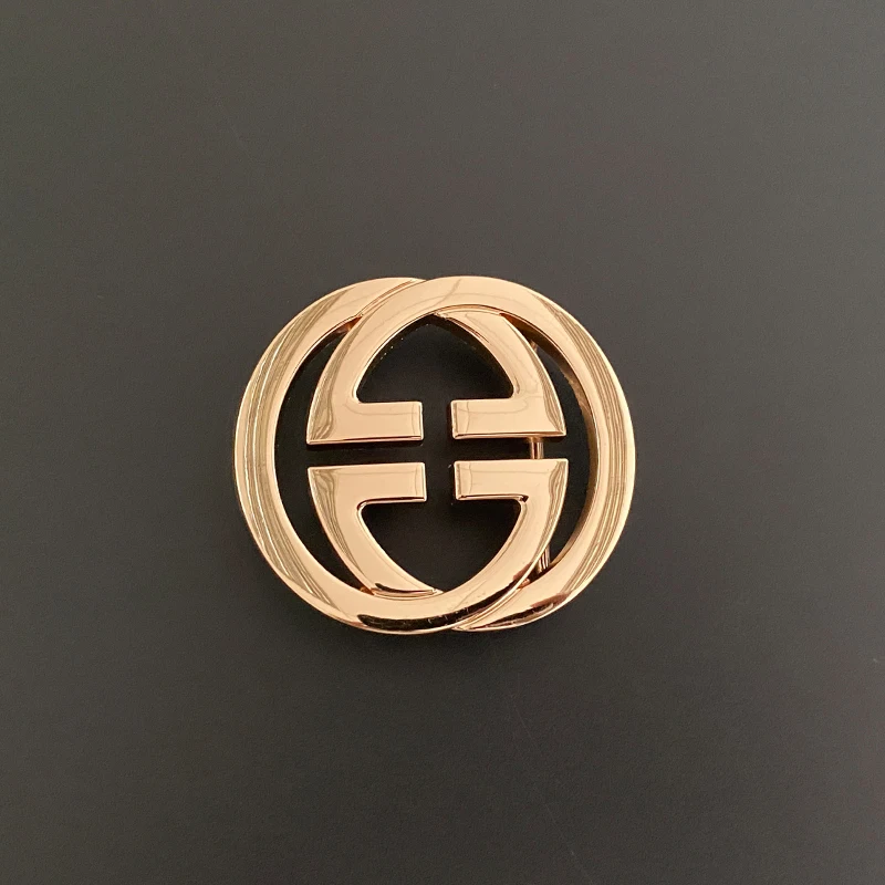 WT металлическая мужская двусторонняя модная пряжка для ремня с логотипом под заказ, золотой свободный размер