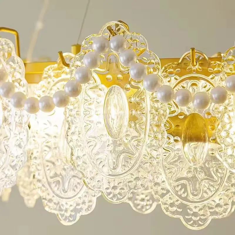 French Livingroom Chandelier Modern Bedroom Ceil Lamp Cream Style Dining Room Hanging Light Zhongshan Crystal chandelier