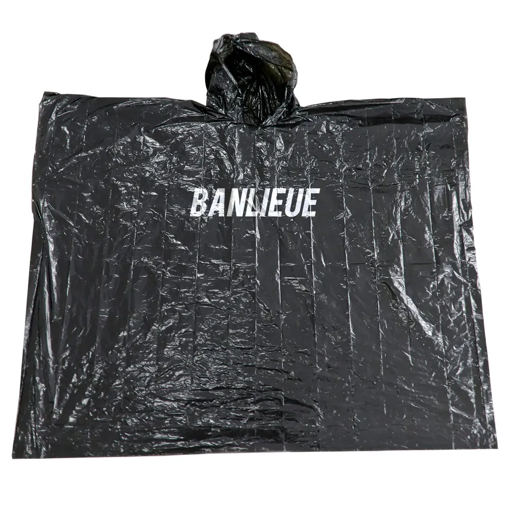 Outdoor travel adventure black poncho ball disposable rain gear fashion convenient colorful raincoat ball