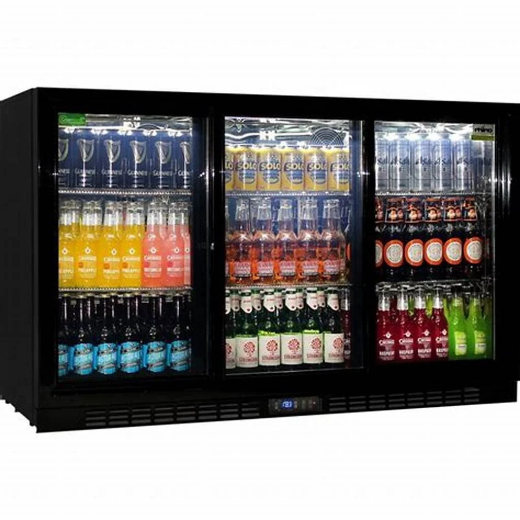 restaurant equipment kitchen Supertise Beverage Refrigerator foshan portable beer back bar cooler counter glass 3 door bar fridge