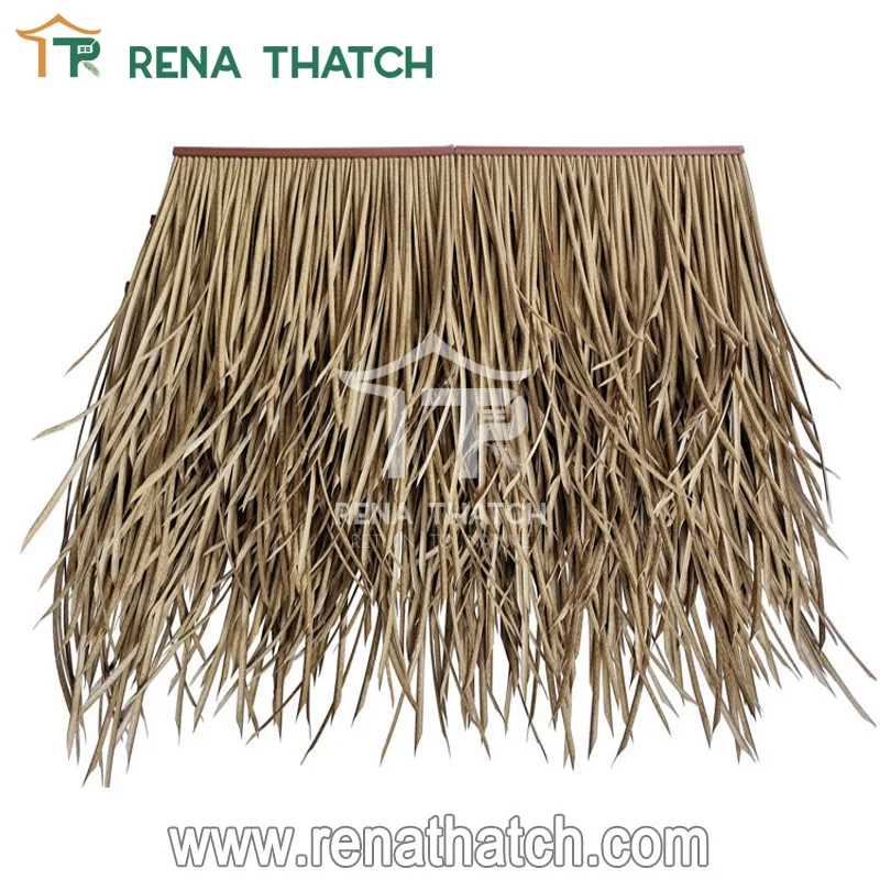 Hot sale Bali synthetic thatch roof material artificial thatch roll artificial palm panel for resort and gazebo