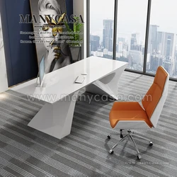 White leadership desk fashion president boss table modern creative chairman baking lacquer office furniture