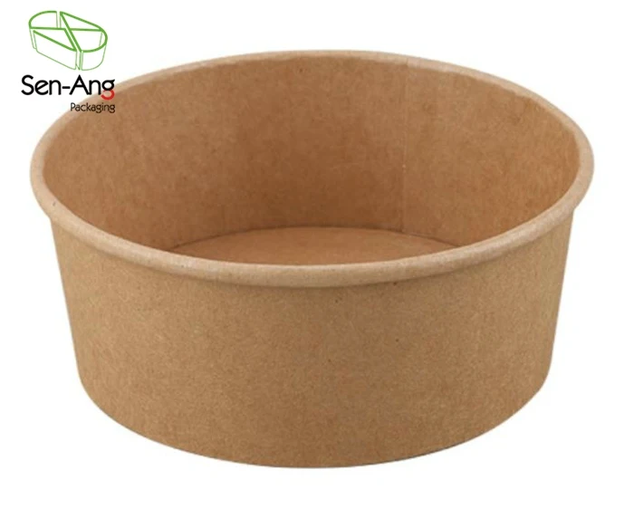 Senang01 Good Selling Single Wall Paper Food Bucket 8Oz 12Oz 16Oz 26Oz 32Oz 1000Ml 1100Ml 1300Ml Soup Bowl With Lid