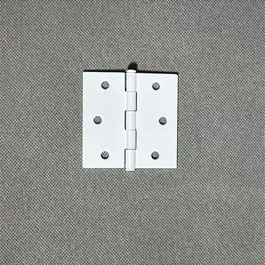1.5 inch 2.5 inch White Round Hole hinges different size screw match color