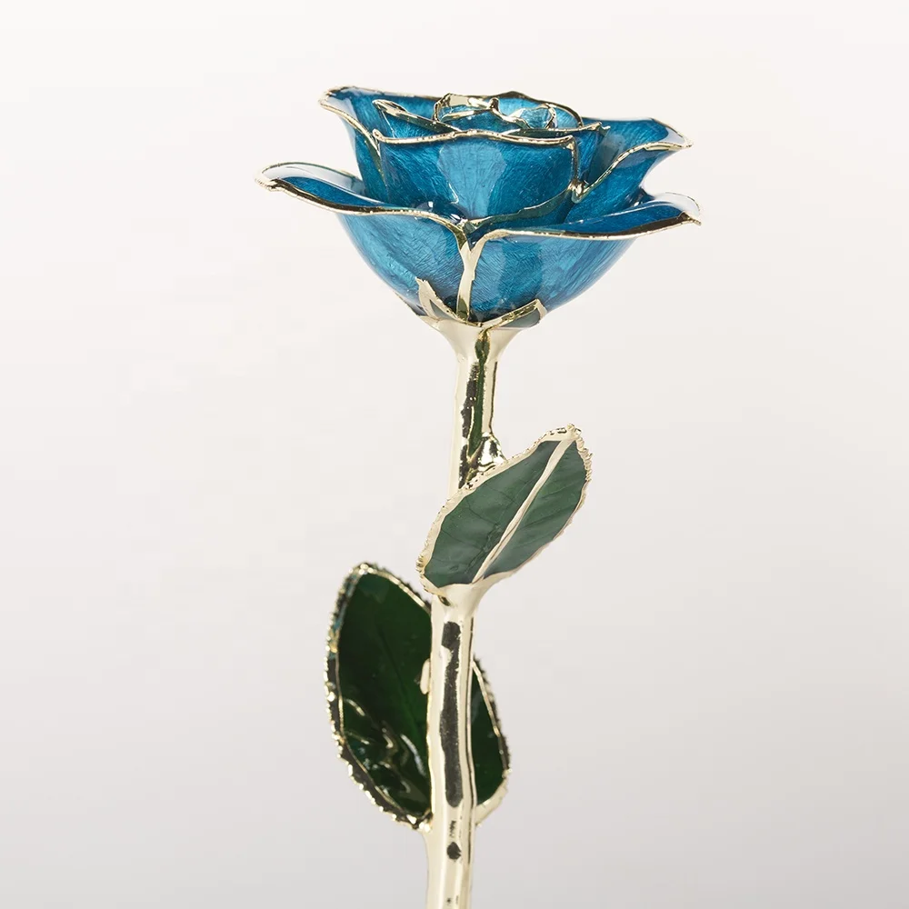 24K Gold Plated Real Preserved Fresh Eternal Rose Flower real preserved rose  handmade preserved rose Preserved Flower Gift