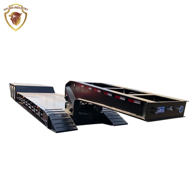 Hot sale 200 tons detachable gooseneck low bed trailer truck for sale