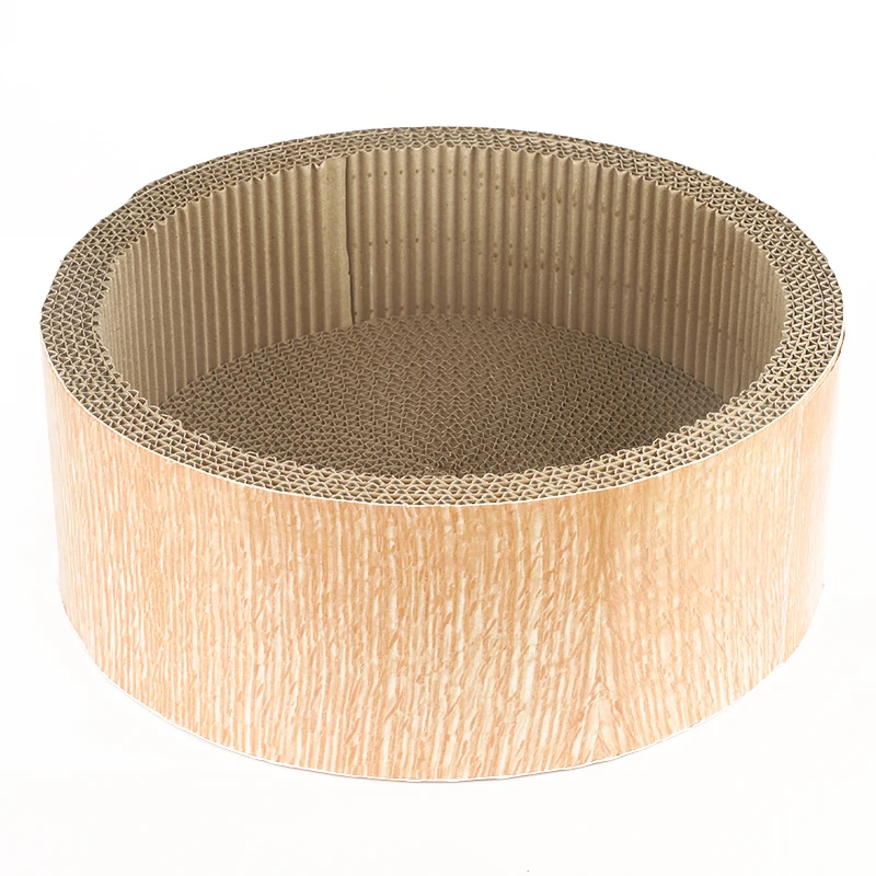 PAKEWAY Cat Scratching Post Lounge Relaxing Bed Scratcher Cardboard with Catnip Prevents Furniture Damage for cat