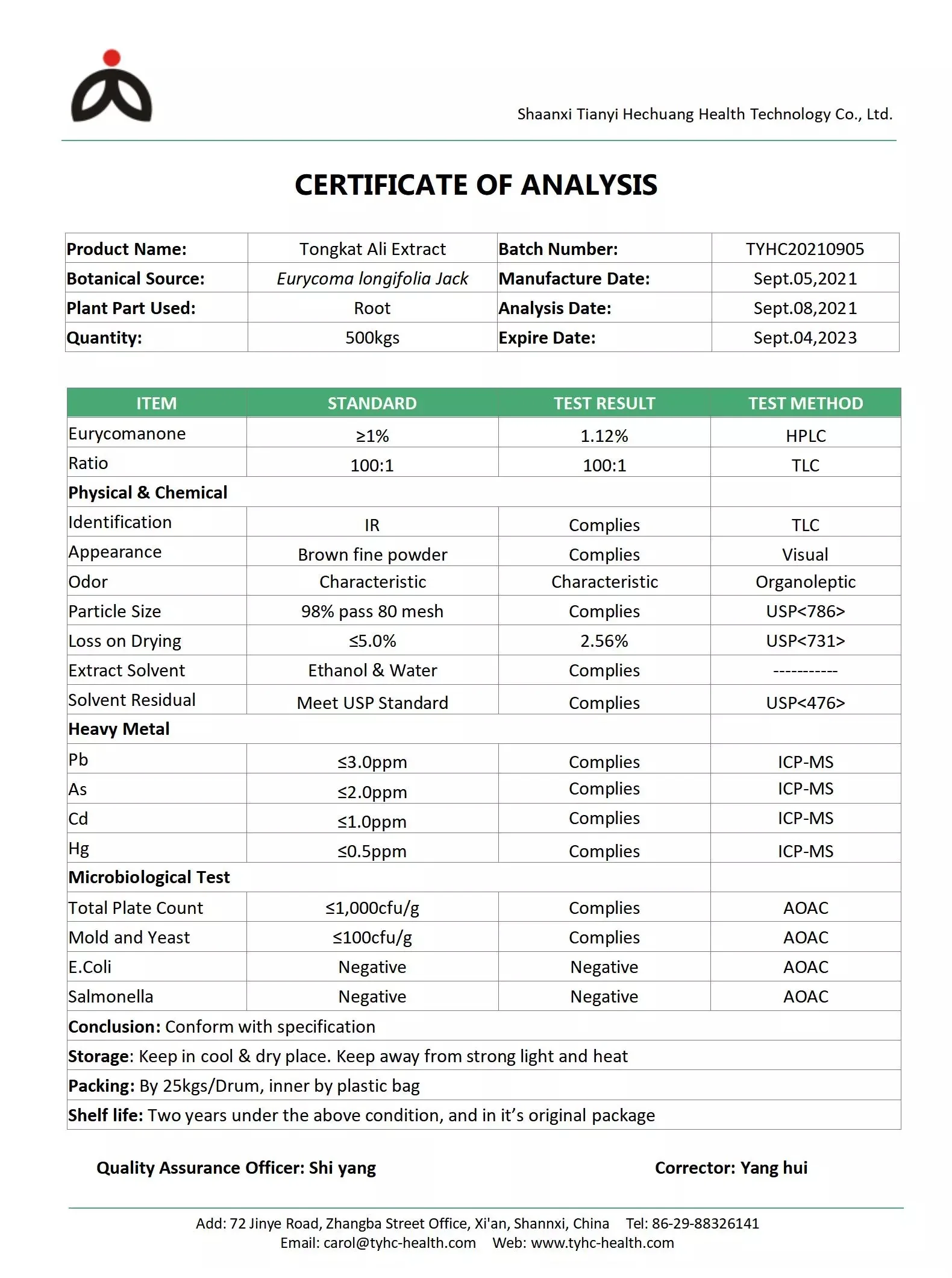 Natural Malaysia Eurycoma longifolia Tongkat Ali Extract 10% Eurycomanone