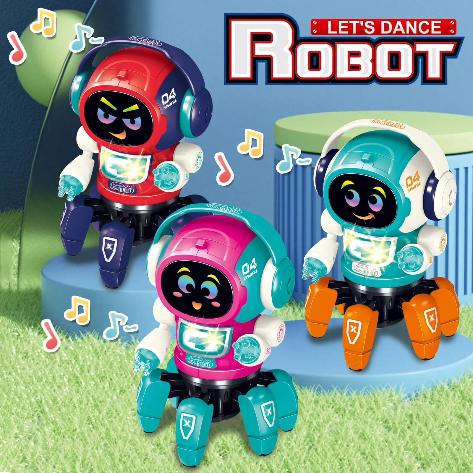 Cartoon Octopus Crawling Toys Educational Sensory Toddler Toys Musical Walking Plastic Octopus Baby Toys For Kids