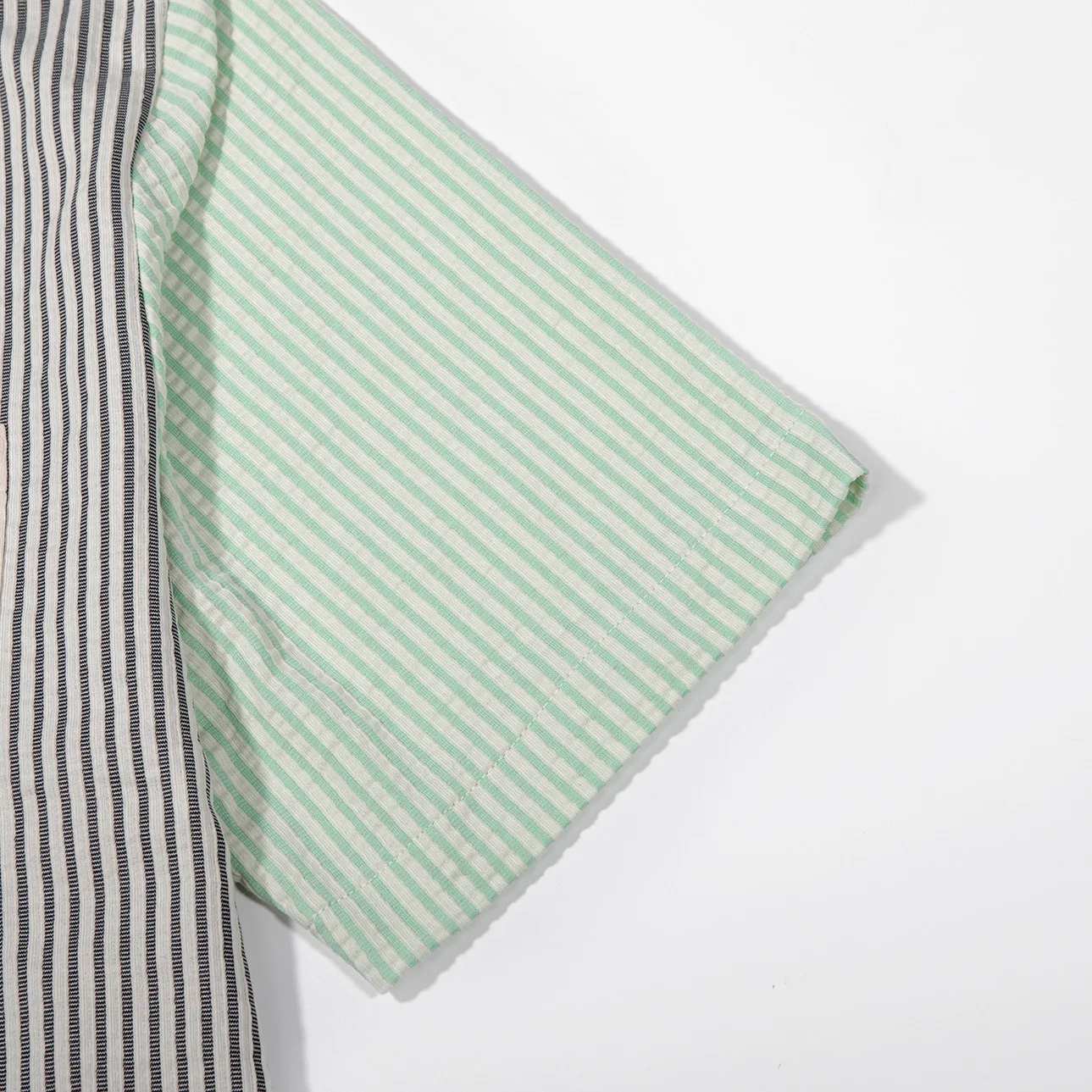 Mens Fashion Shirts Spring Summer 2022 Cotton Seersucker Road Shirt Camp Collar Button Up Shirt