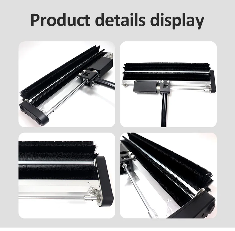 7.2M 5.4M 3.6M Carbon Fiber Telescope Pole Rotating Brush Panels Electric Solar Cleaning Robot