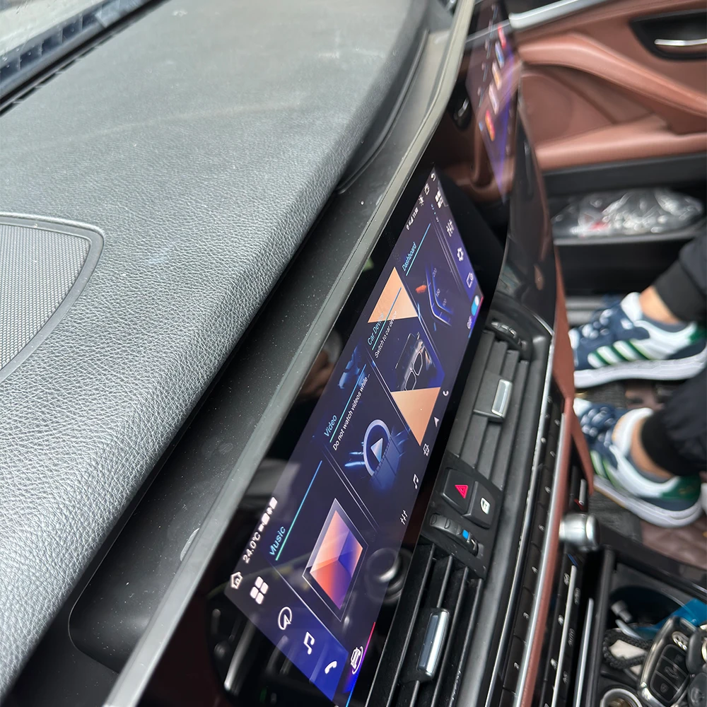 21-дюймовый двойной экран Carplay Android 13 ID8 для BMW 5 серии F10 F11 F18 2009-2017 автомобильный мультимедийный плеер GPS навигационное головное устройство