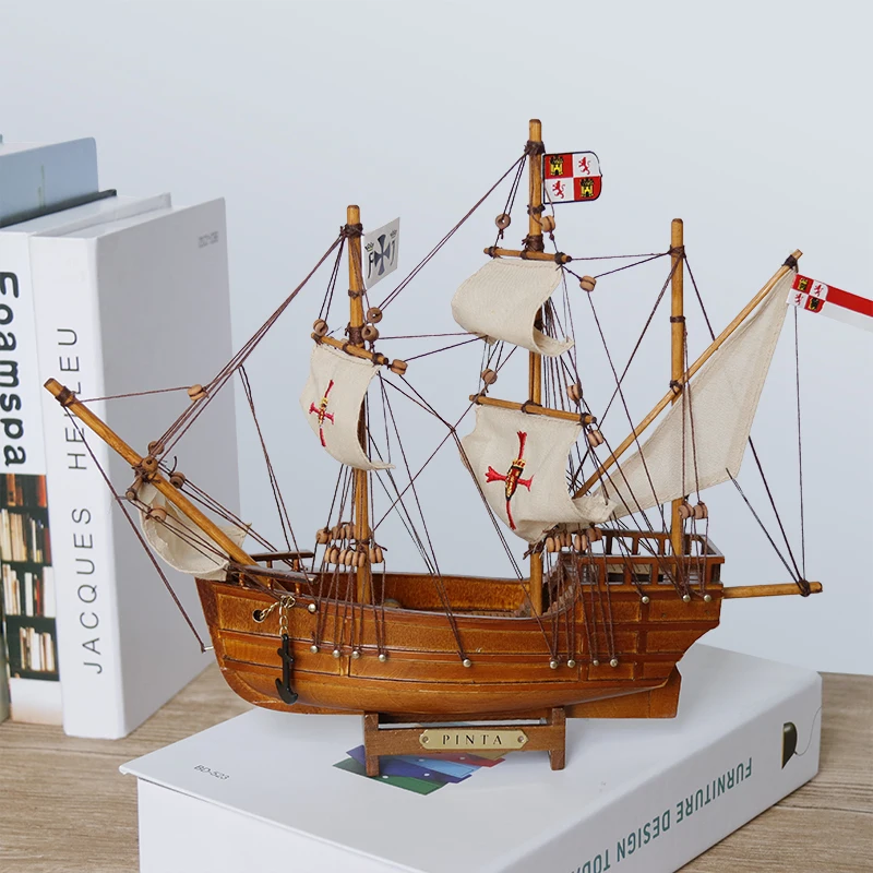 Columba Flag Ship Santa Maria Pinta Nina Wooden Sailing Ship Model Historical Tall Ship Warship Scale Model Father's Day Gift
