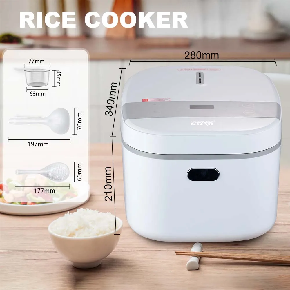 WINNING STAR ST-9375 5L Portable Low-Sugar Cooker LED Touch Panel Multi-functional Smart Rice Cooker with 8Functions