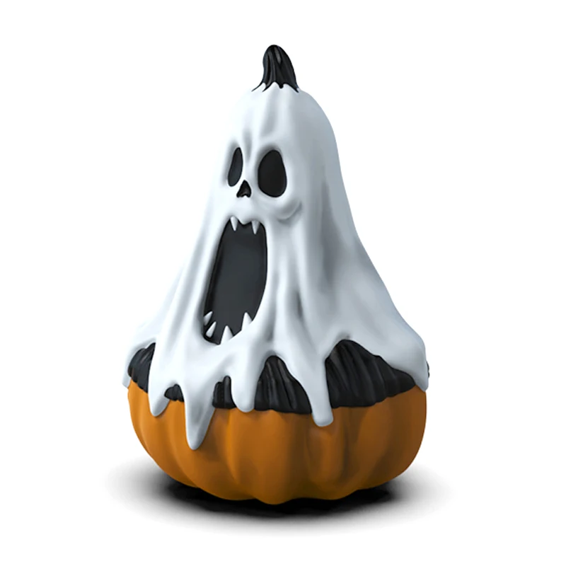 Custom for Bulk Order 3d Design Resin Halloween Home Scented Decor Polyresin Pumpkin Ghost Incense Cone burner Incense Chamber