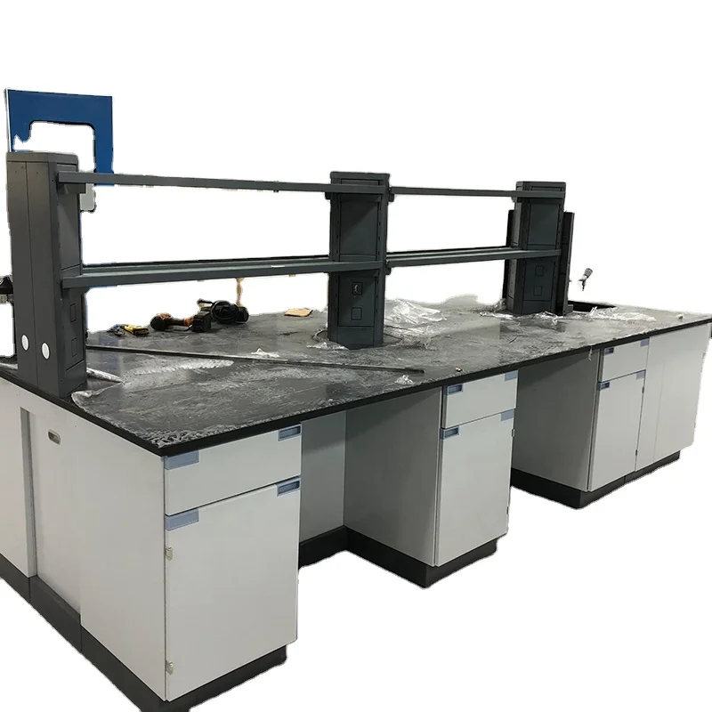Lab Furniture Metal Laboratory Workbench and Medical Cabinet Fume Hood Reagent Rack