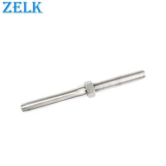 SUS304 316 Stainless Steel Swage Stud with External Thread Terminal and Nut