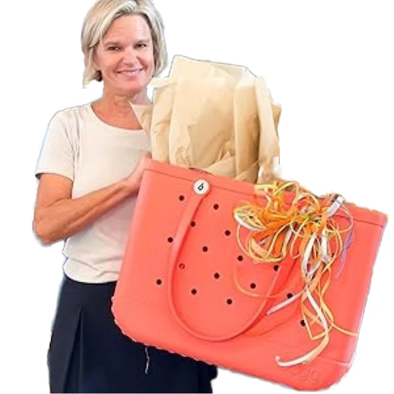 Factory OEM ODM Large Medium Small Bogg handbag Waterproof durable Rubber Silicone EVA Foam Beach Bag EVA Rubber Bag