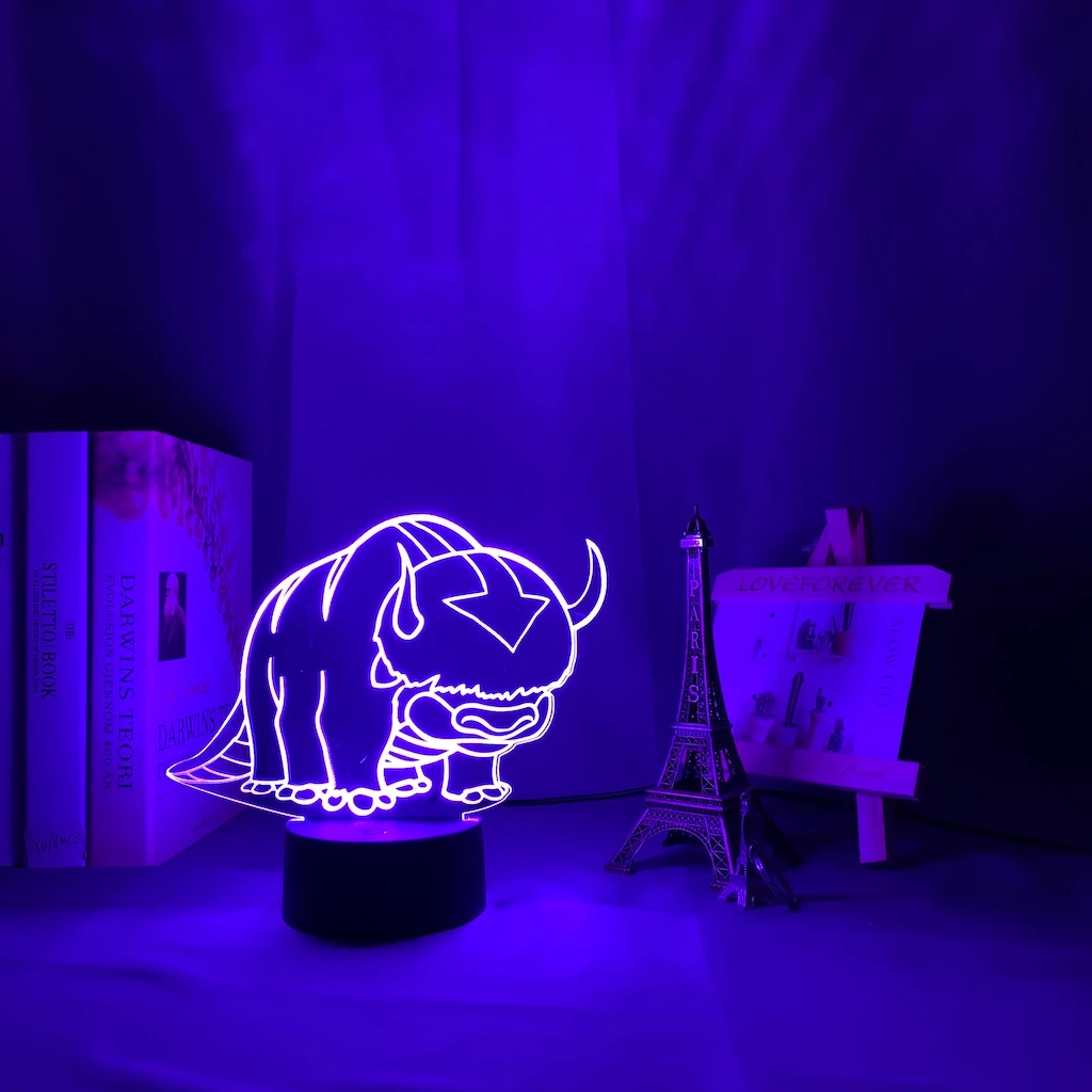 Custom Avatar The Last Airbender 3D Visual Illusion LED Inductive Night Lights Anime for Kids Room Table Lamp
