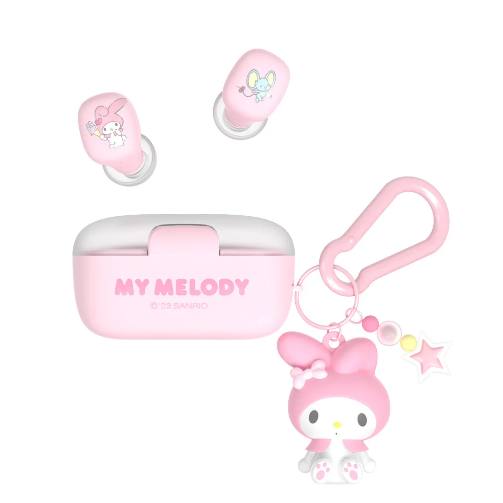 Высококачественная Bluetooth-гарнитура Sanrioed беспроводные наушники Kuromi Melody спортивные для бега