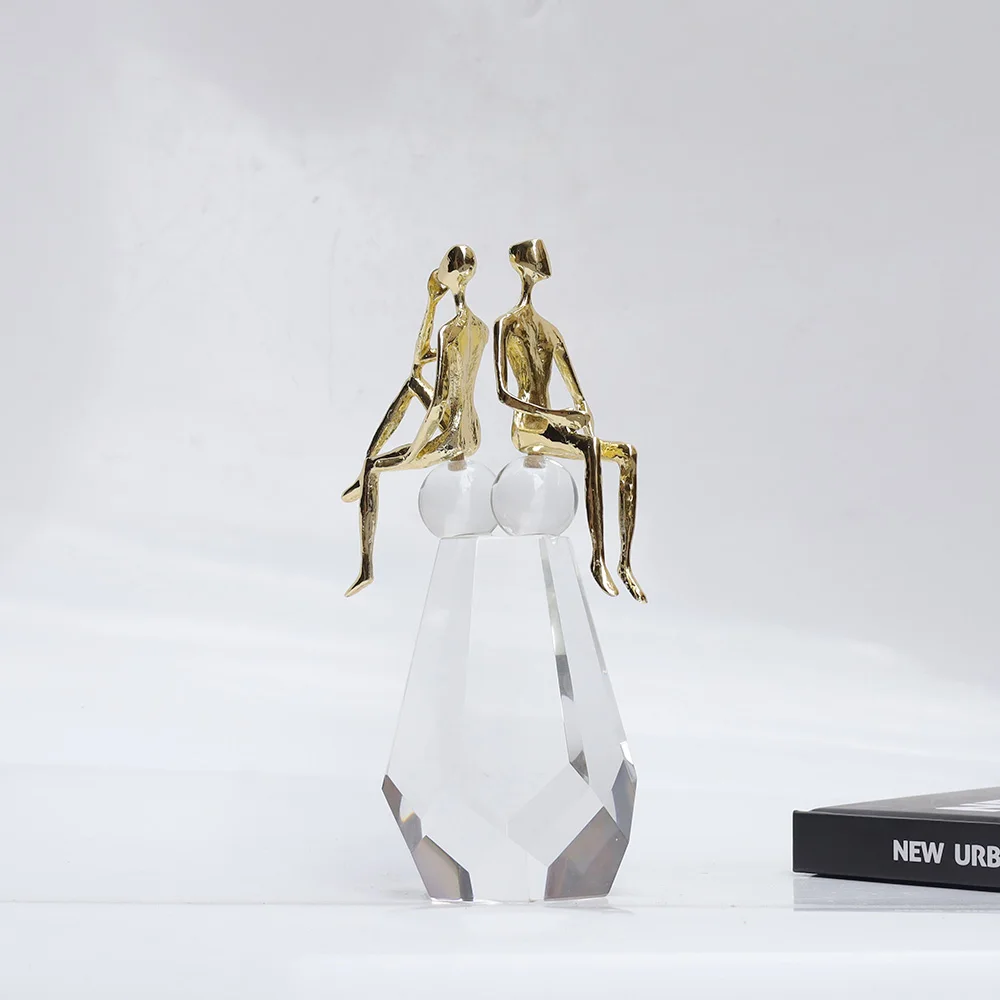 New Home Decorative accent Crystal Pear Sculpture  crystal Desktop Object Decorative