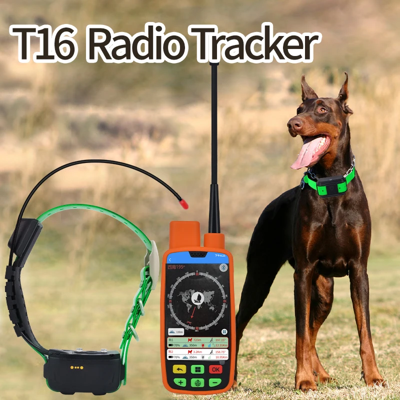 AHGUEP brand hound GPS Waterproof dog gps tracker collar with training function for hunting dog tracker