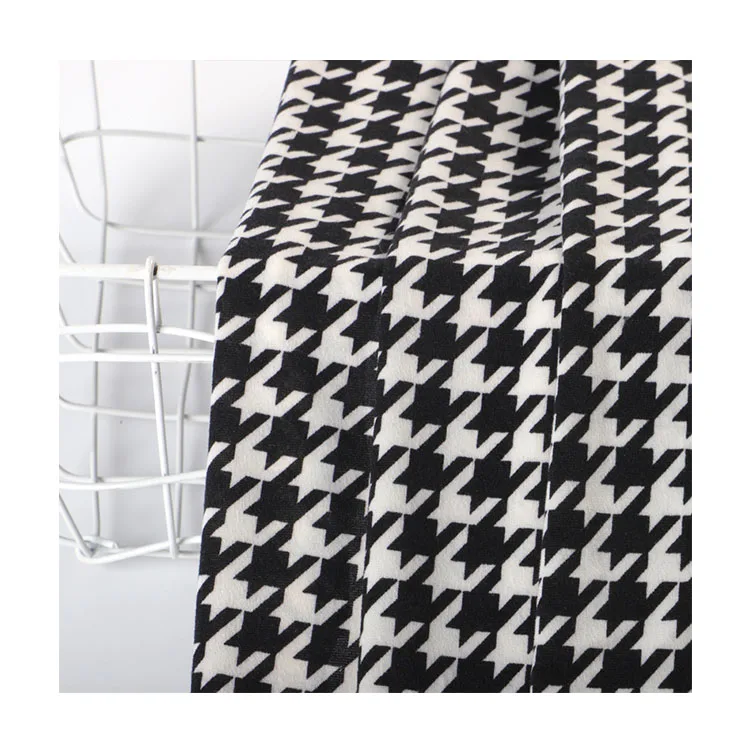 Breathable dty knitted printed single jersey polyester milk silk fabric