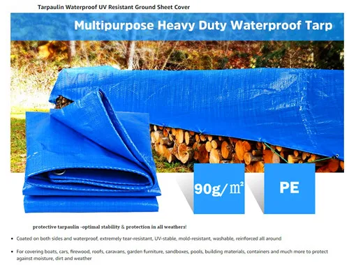 160gsm HDPE woven fabric waterproof Green PE tarpaulin