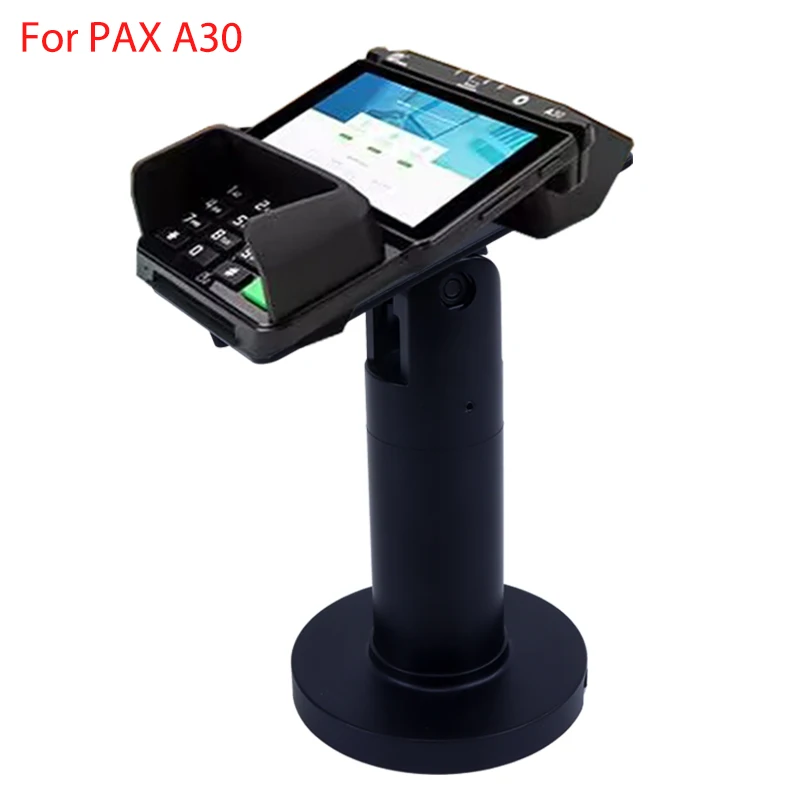 Desktop anti-theft metal POS terminal stand POS swivel credit card machine stand for PAX A30