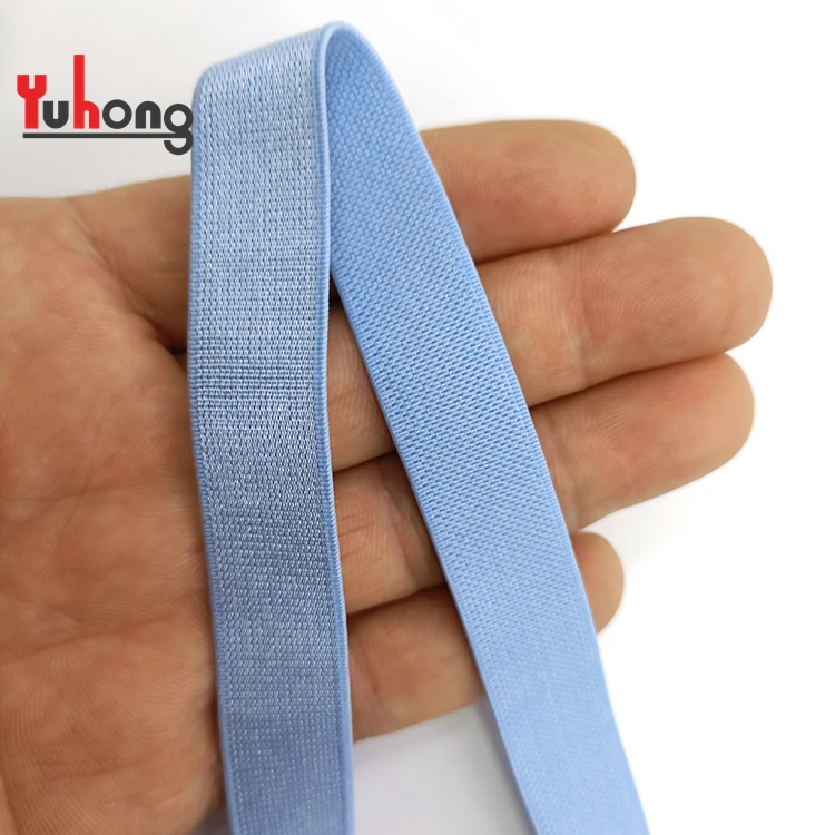 Manufacturer Polyester Nylon Bra Strap Elastic Webbing 10mm 15mm 18mm Elastic Band For Bra Strap