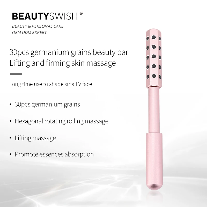 Facial Massage Roller Double Heads Germanium Stones Face Lift Hands Body Skin Germanium Stone Uplift Massaging Beauty Roller