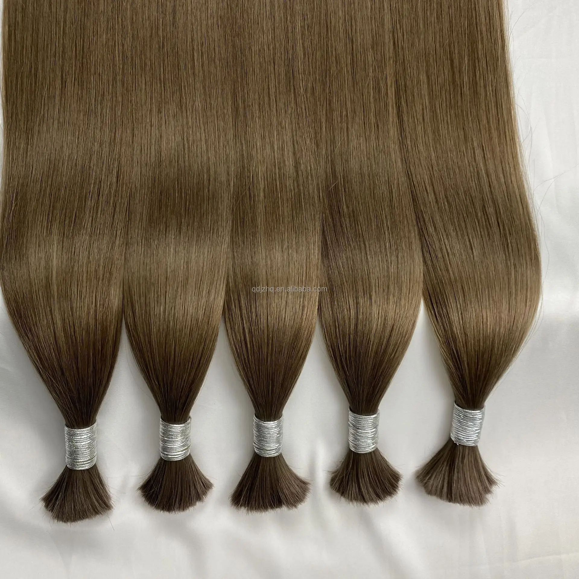 Wholesale Black to blonde color natural straight bulk hair  human hair extensions