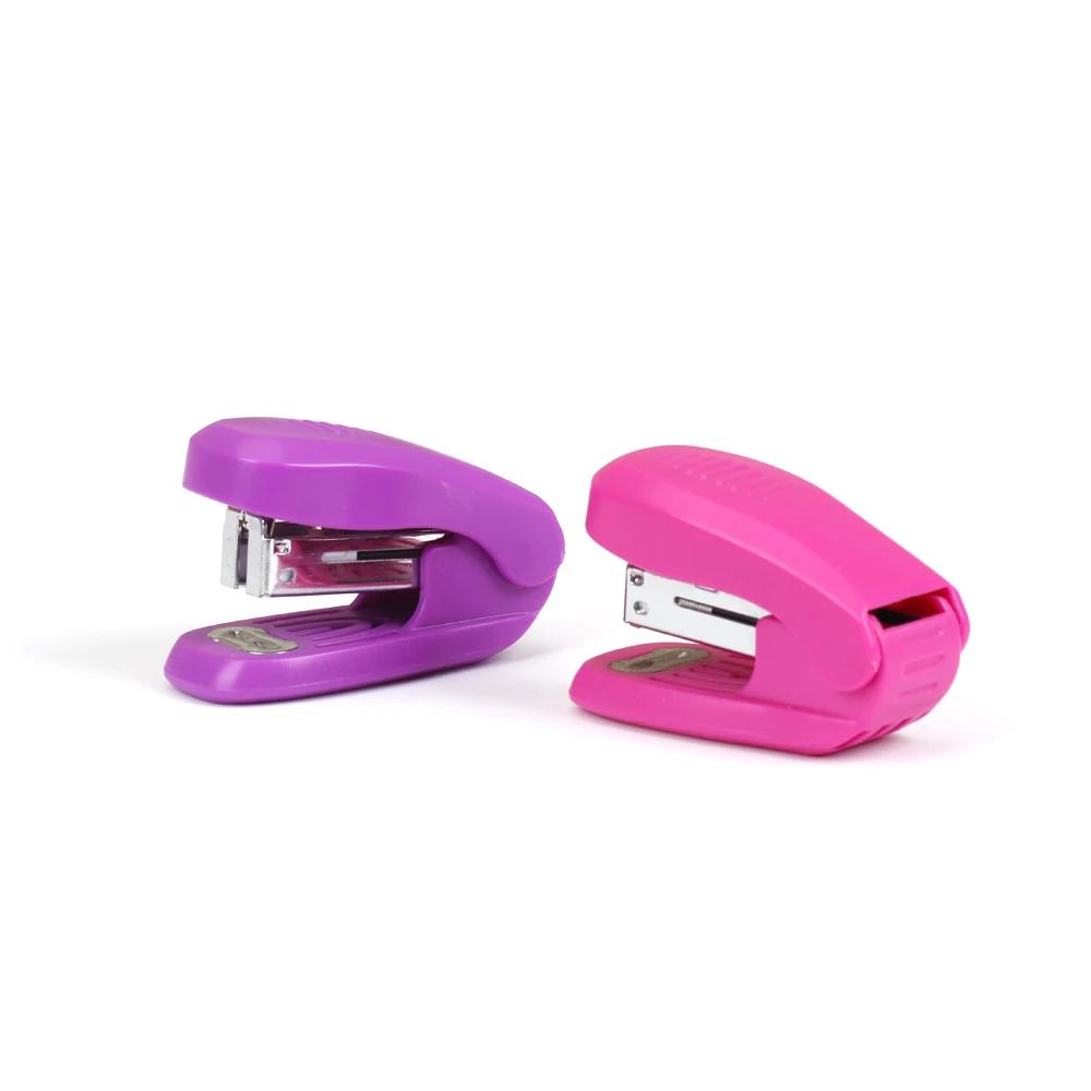 Factory wholesale Mini Plastic Cute 24/6 26/6  stapler