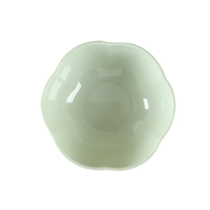 Изготовленные на заказ экологически чистые однотонные меламиновые маленькие чаши в форме цветка для риса и супа