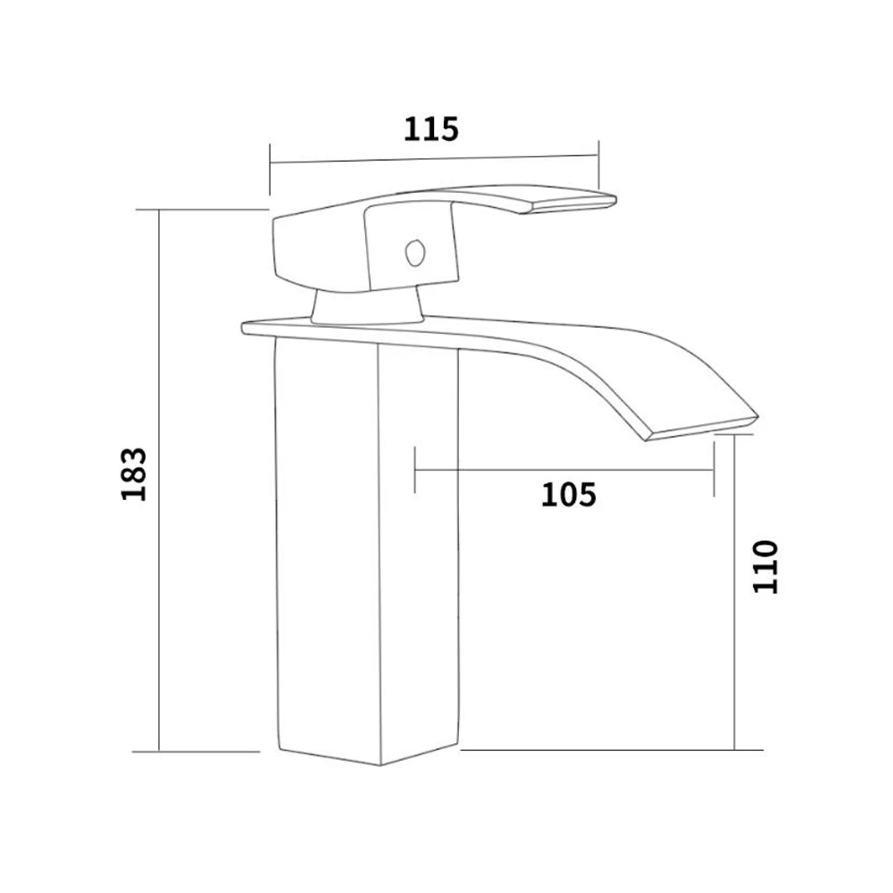 Single handle standing deck mounted hot and cold water bathroom basin mixer taps handwash waterfall basin faucet