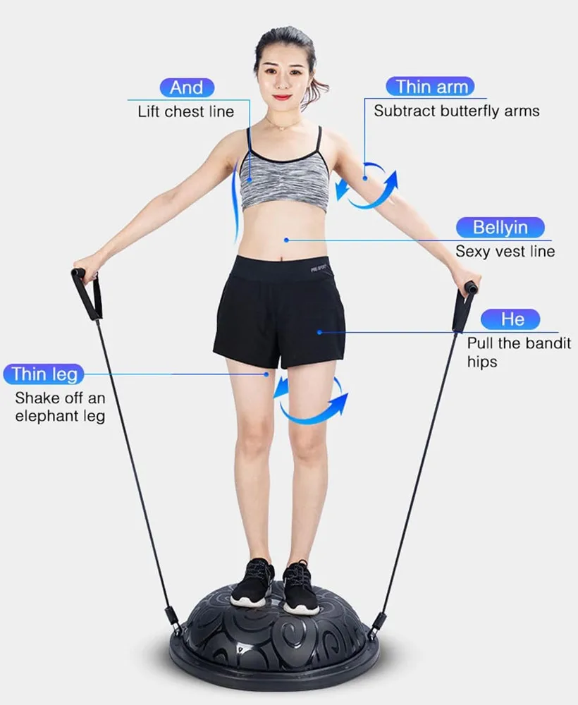 Home Gym Equipment The Original Balance Trainer 26 Inch Diameter Inflatable Half Exercise Ball Wobble Board Balance Trainer