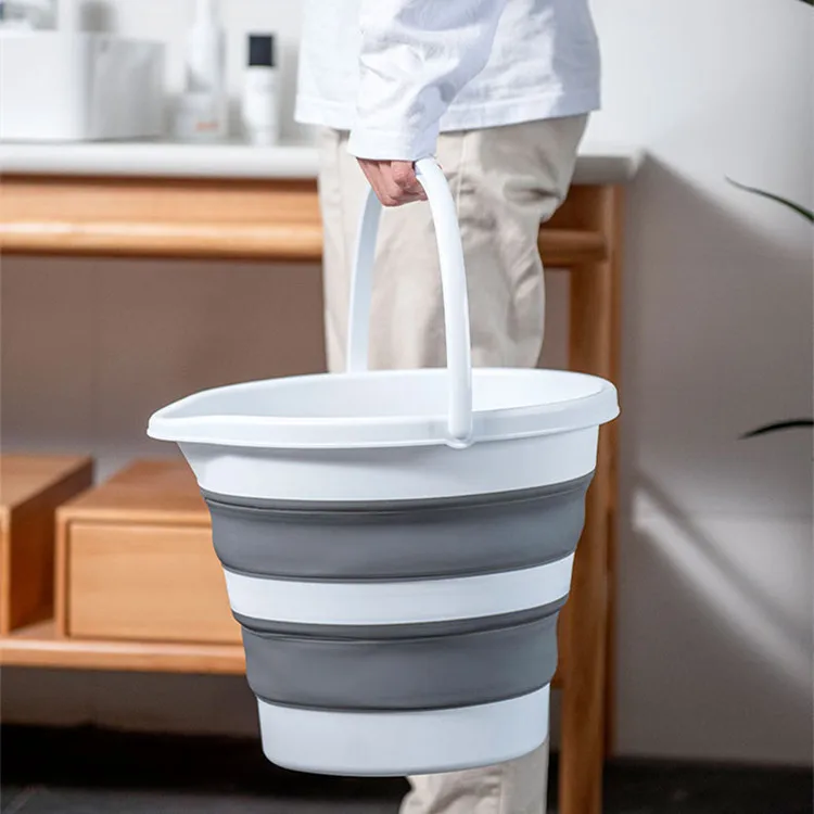 Silicone Bath Foldable Washing Bucket Cleaning Washing Round Collapsible buckets