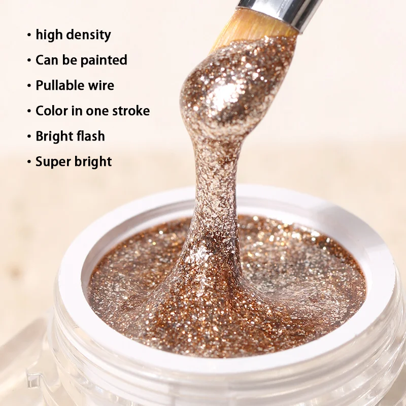 HS Private Label 4 Colors Soak Off UV Gel Shiny High Density Platinum Gel Polish