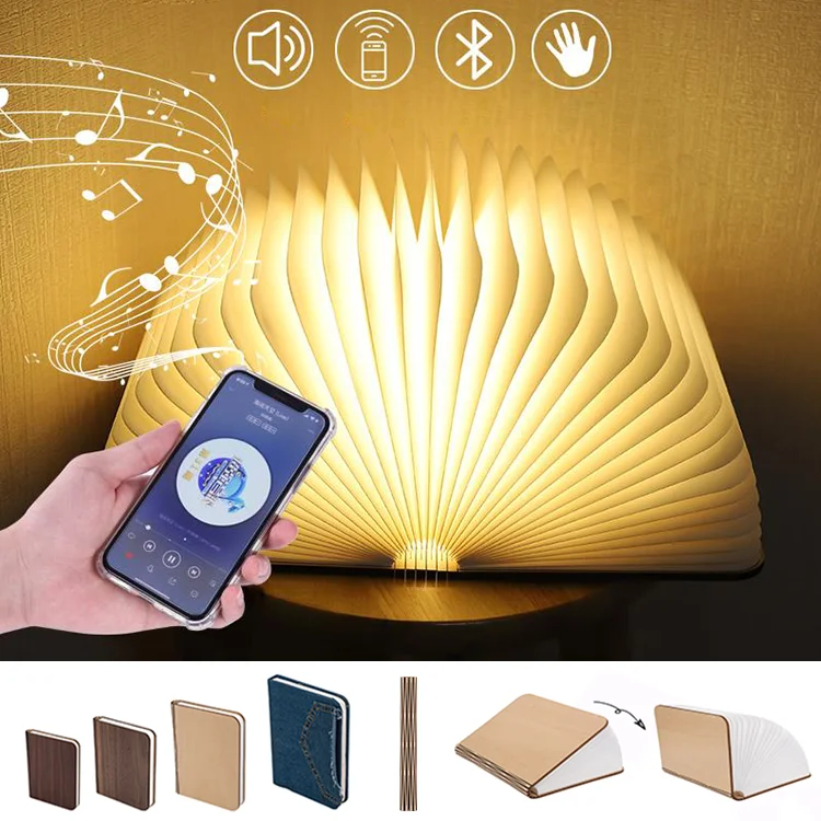 
2021 best-selling creative speakers LED book lights music book lights Christmas gift custom subwoofer manufacturer 