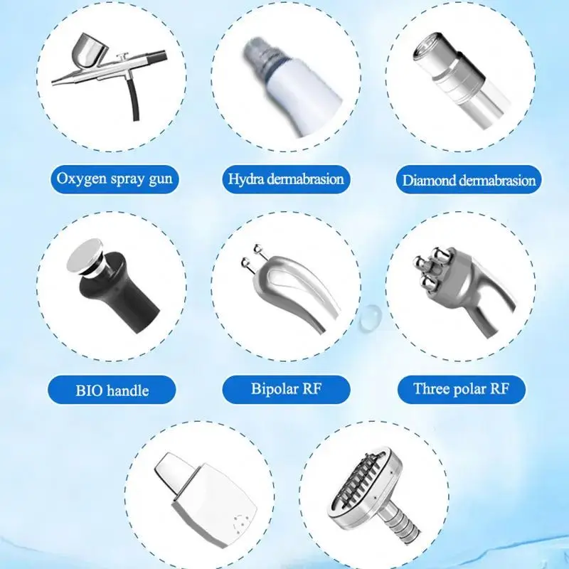 Hydra Benefits Facial New 2024 Ice Blue Hydro Solution Portable Products Cleaning & Oxygen Ems Tips Microdermabrasion Kit Pen