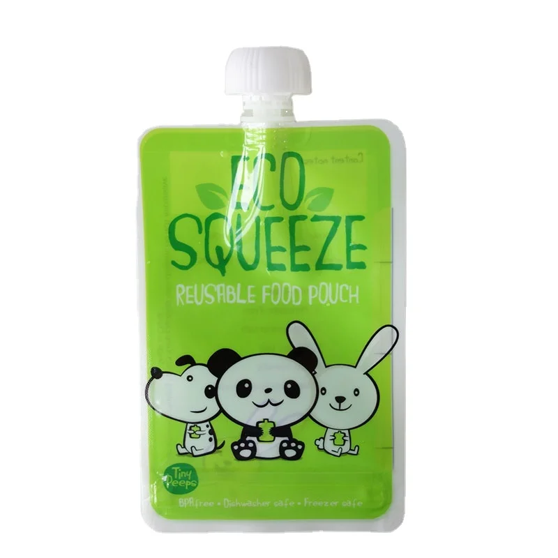 Custom food grade drink pouches with spout packaging Beverage bag Juice Sauce Shampoo baby food plastic Spout Pouch