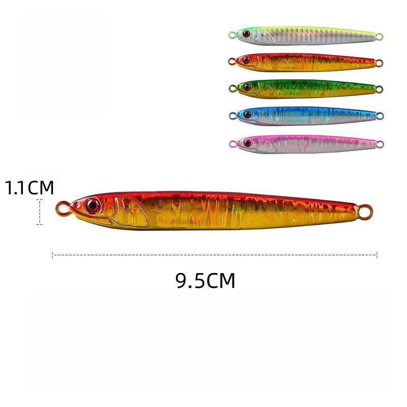 Factory Direct 9.5cm 40g Fishing Jigs Speed Jigging Pitching Lures Vertical Lead Saltwater Artificial Metal Jigging Lure