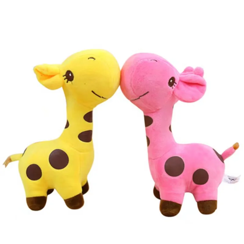 Little color giraffe kids soft toys sika deer plush doll wedding game fawn stuffed animal plush toy