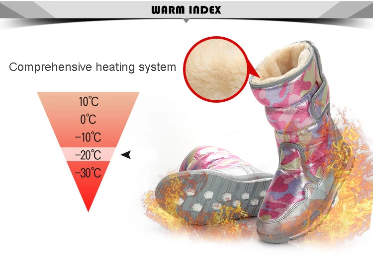 Детские зимние ботинки, ботинки для мальчиков и девочек для взрослых, утепленная бархатная водонепроницаемая обувь, Нескользящие полуботинки