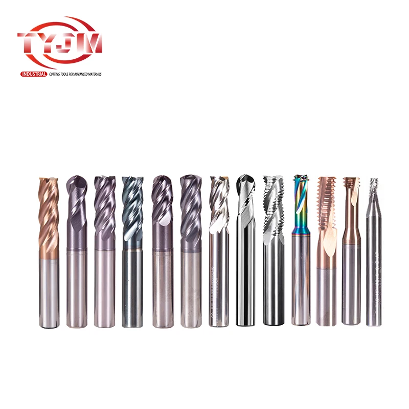 Hrc55 Carbide 3Flute Endmills For Aluminium Carbide End Mill  Factory Standard Size Milling Cutter 6mm8mm10mm12mm In Stock