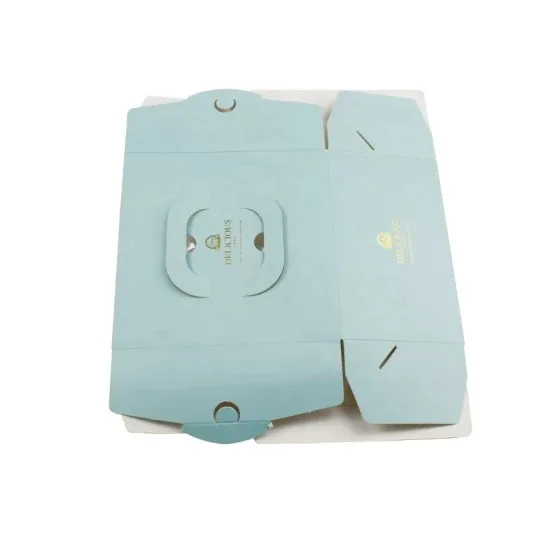 Wholesale Custom Print Cardboard Cake Folding Gift Packing high quality packaging box with soft touch paper