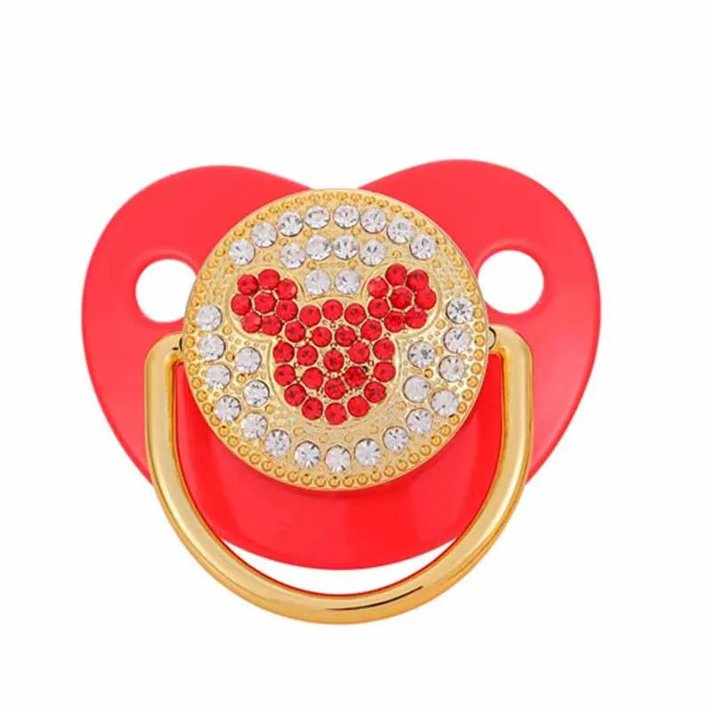 New Hot Selling Pink Baby Dot Diamond Mouth Play Baby Diamond Comfort pacifier