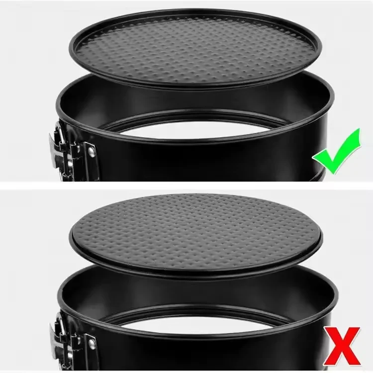 Hot Sell Round Cake pan 7 inch Black non-stick baking mould Household leak-proof seal carbon Cake Springform Pan