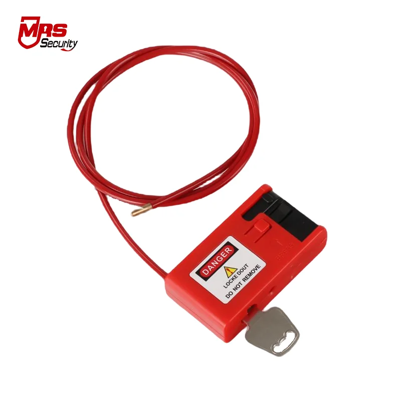 Customized 1000mm length cable security padlocks lockout adjustable cable safety padlock